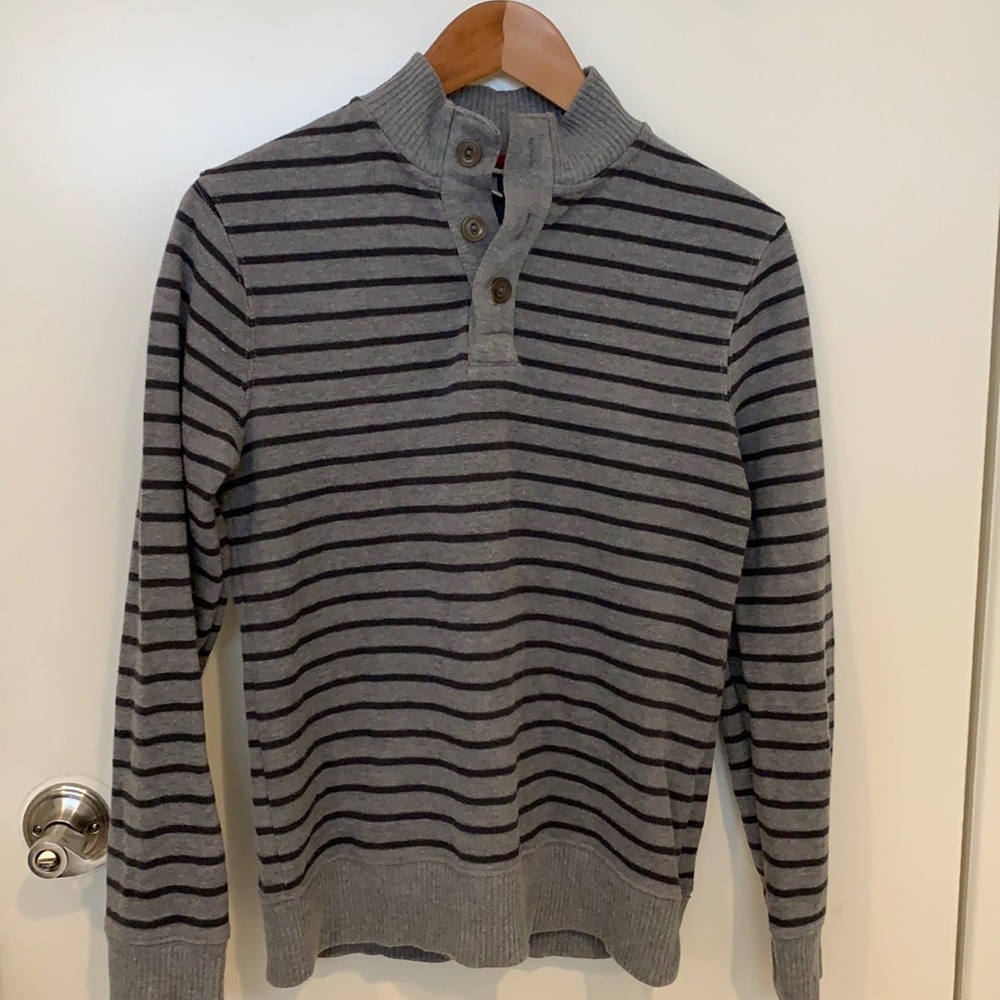 Boys gray striped sweater